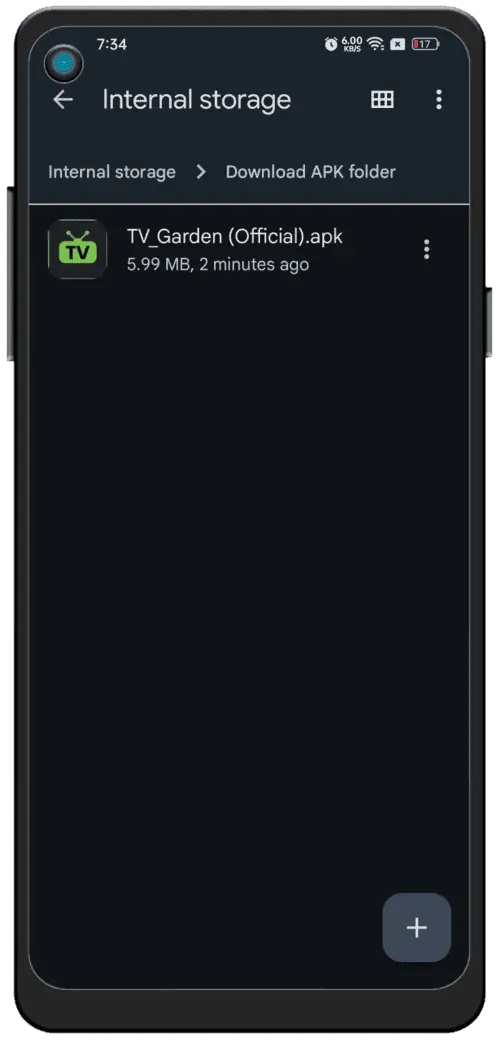Locate the APK file